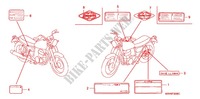 ETIQUETTE DE PRECAUTIONS pour Honda CB 400 SS 3J/B 2003