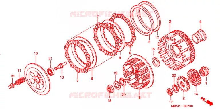 EMBRAYAGE Honda MOTO 400 CB 2003  CB400SS2