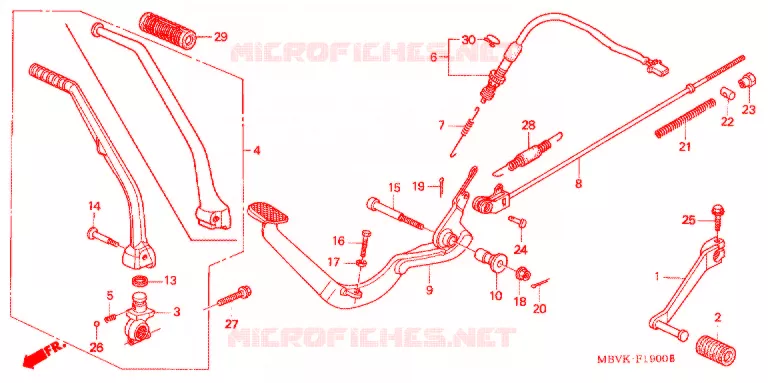 PEDALE - KICK Honda MOTO 400 CB 2003  CB400SS2