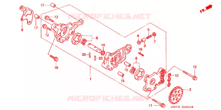 POMPE A HUILE Honda MOTO 400 CB 2003  CB400SS2