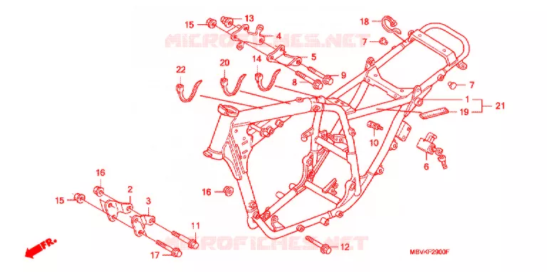 CADRE Honda MOTO 400 CB 2004  CB400SS4