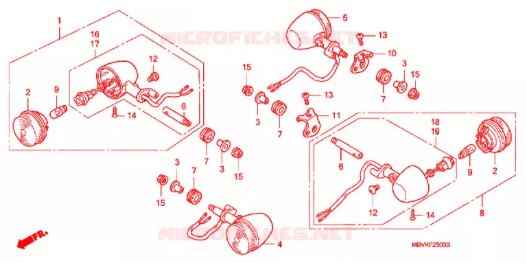 CLIGNOTANT Honda MOTO 400 CB 2004  CB400SS4_III