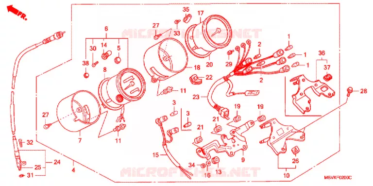COMPTEUR Honda MOTO 400 CB 2005  CB400SS4_III