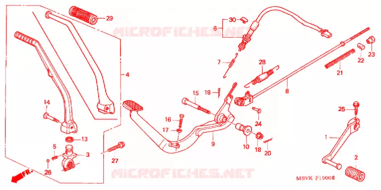 PEDALE - KICK Honda MOTO 400 CB 2004  CB400SS4