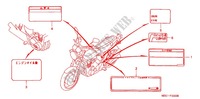 ETIQUETTE DE PRECAUTIONS pour Honda CB 400 FOUR With Speed warning light 1998