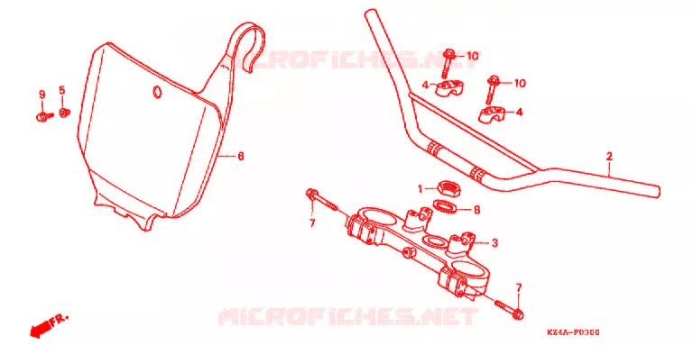 GUIDON Honda MOTO 125 CR 1998  CR125RW