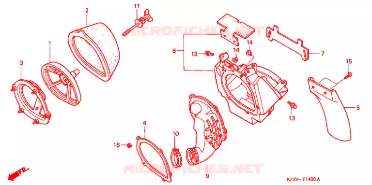FILTRE A AIR Honda MOTO 250 CR 2000  CR250RY