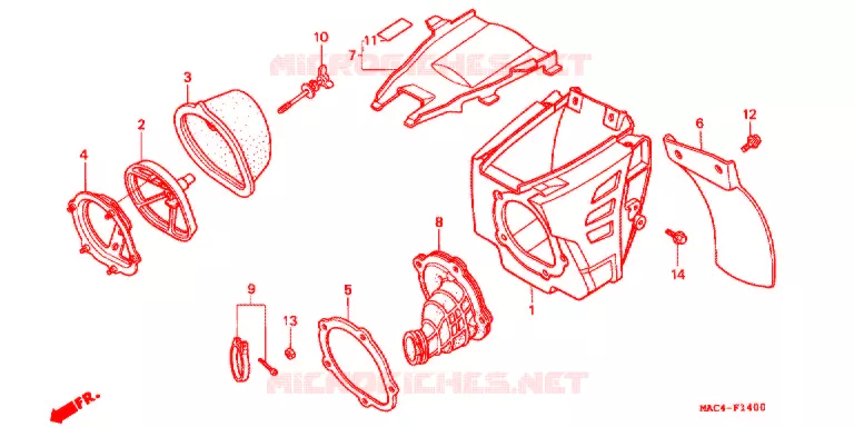 FILTRE A AIR Honda MOTO 500 CR 1998  CR500RW