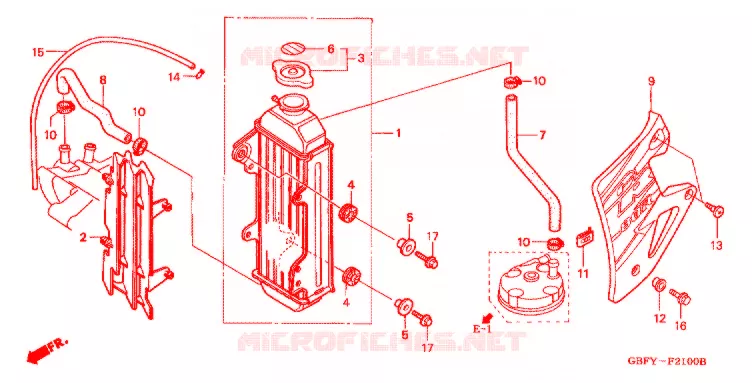 RADIATEUR Honda MOTO 80 CR 2001  CR80R1