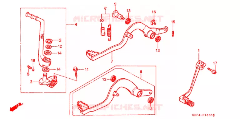PEDALE Honda MOTO 80 CR 1996  CR80RBT
