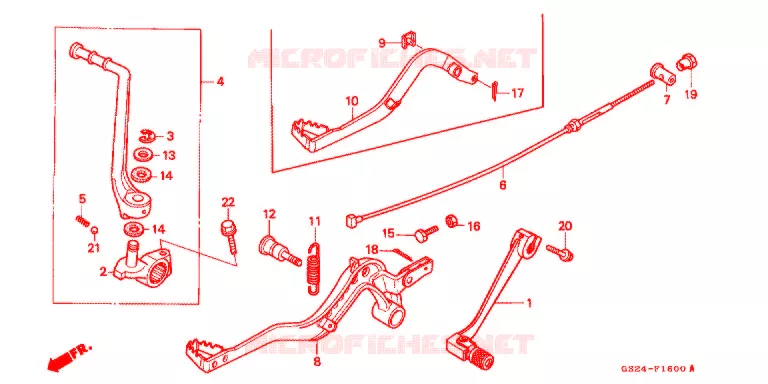 PEDALE Honda MOTO 80 CR 1994  CR80RR