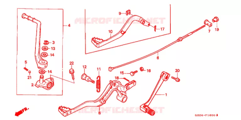 PEDALE Honda MOTO 80 CR 1995  CR80RS