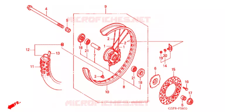 ROUE AVANT Honda MOTO 85 CR 2006  CR85R6