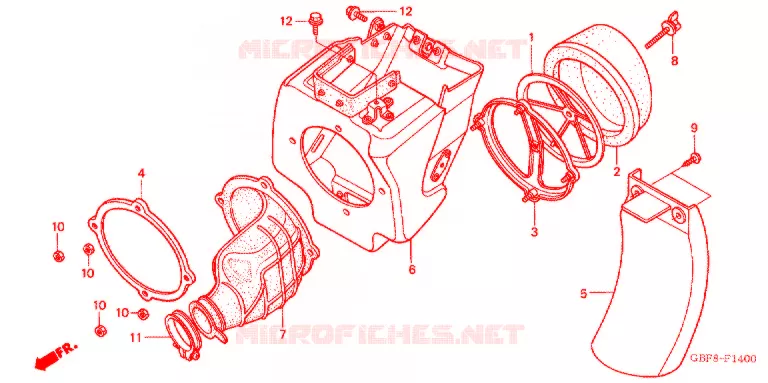 FILTRE A AIR Honda MOTO 85 CR 2006  CR85R6