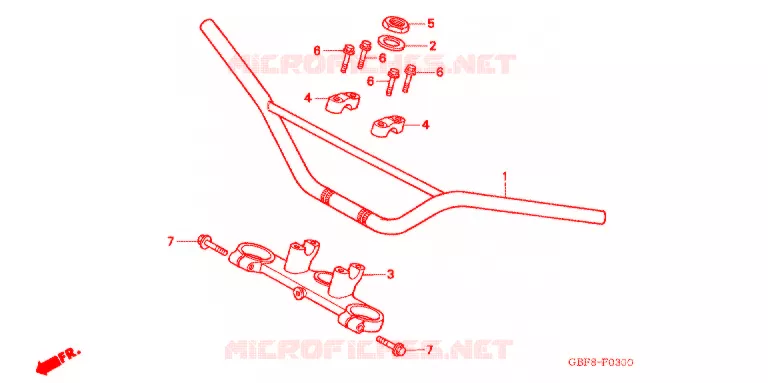 GUIDON Honda MOTO 85 CR 2006  CR85R6