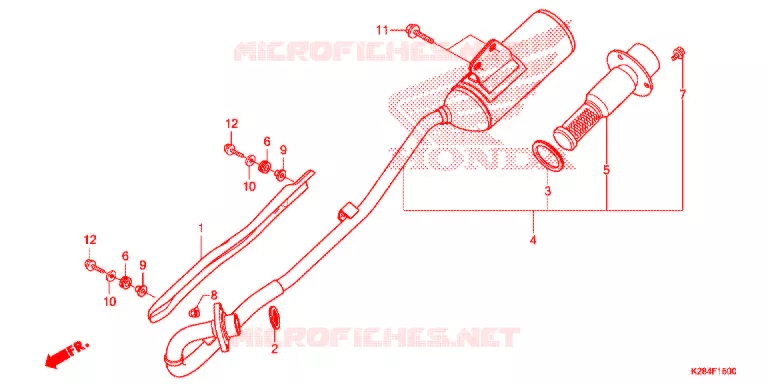 SILENCIEUX D'ECHAPPEMENT Honda MOTO 125 CRF 2016  CRF125FBG