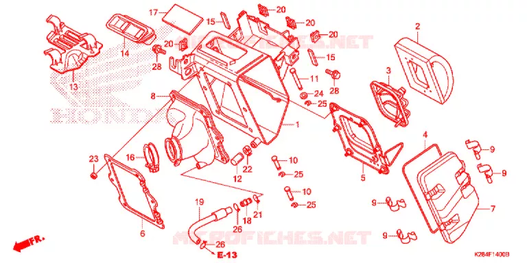 FILTRE A AIR Honda MOTO 125 CRF 2017  CRF125FBH