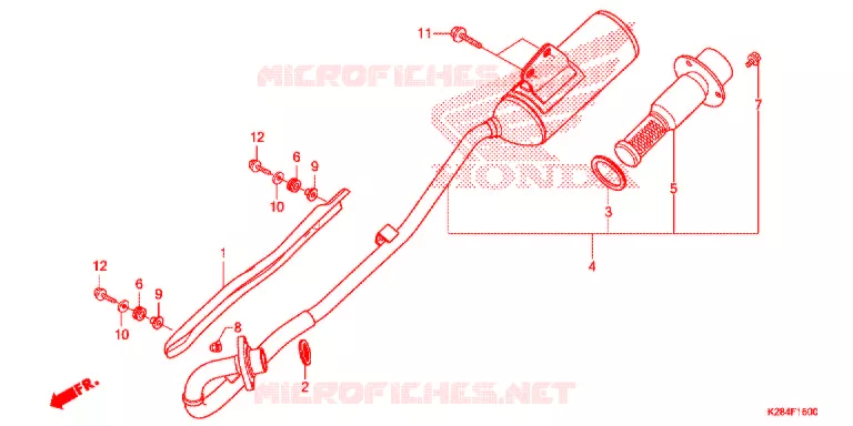 SILENCIEUX D'ECHAPPEMENT Honda MOTO 125 CRF 2014  CRF125FE