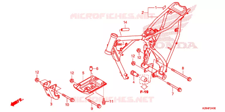 CADRE Honda MOTO 125 CRF 2015  CRF125FF