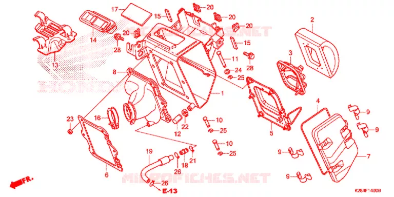FILTRE A AIR Honda MOTO 125 CRF 2016  CRF125FG