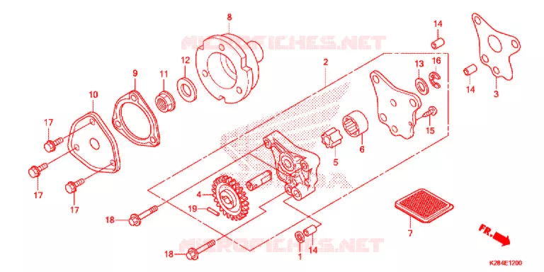 POMPE A HUILE Honda MOTO 125 CRF 2016  CRF125FG