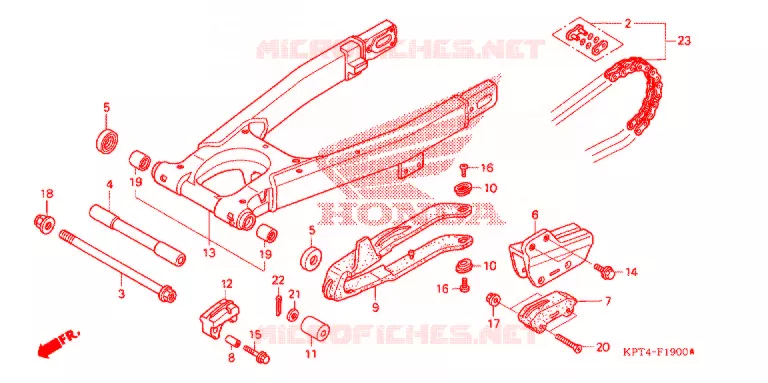 BRAS OSCILLANT Honda MOTO 150 CRF 2004  CRF150F4