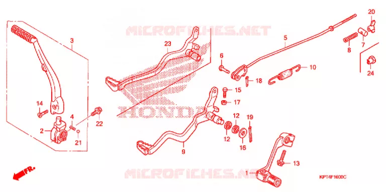 PEDALE Honda MOTO 150 CRF 2004  CRF150F4