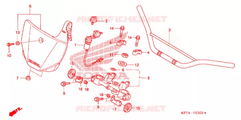 GUIDON - TE DE FOURCHE Honda MOTO 150 CRF 2005  CRF150F5