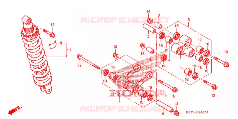 AMORTISSEUR ARRIERE Honda MOTO 150 CRF 2006  CRF150F6