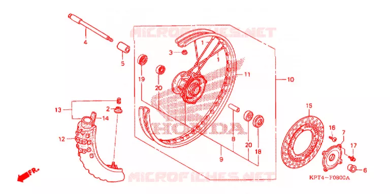 ROUE AVANT Honda MOTO 150 CRF 2006  CRF150F6