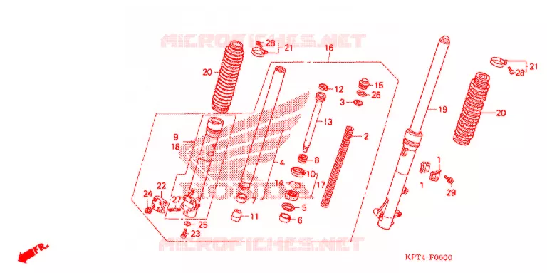 FOURCHE Honda MOTO 150 CRF 2008  CRF150F8