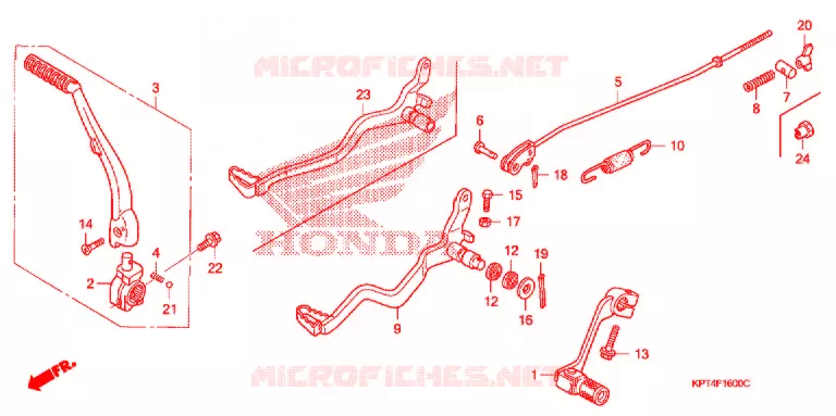 PEDALE Honda MOTO 150 CRF 2009  CRF150F9