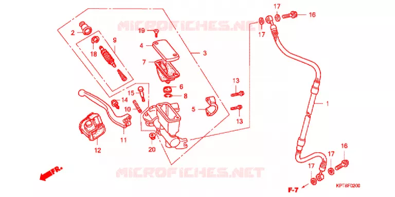 MAITRE CYLINDRE DE FREIN AVANT Honda MOTO 150 CRF 2011  CRF150FB