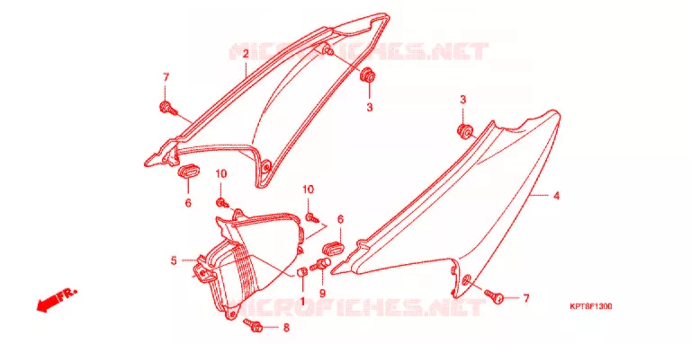 COUVERCLES LATERAUX Honda MOTO 150 CRF 2017  CRF150FF