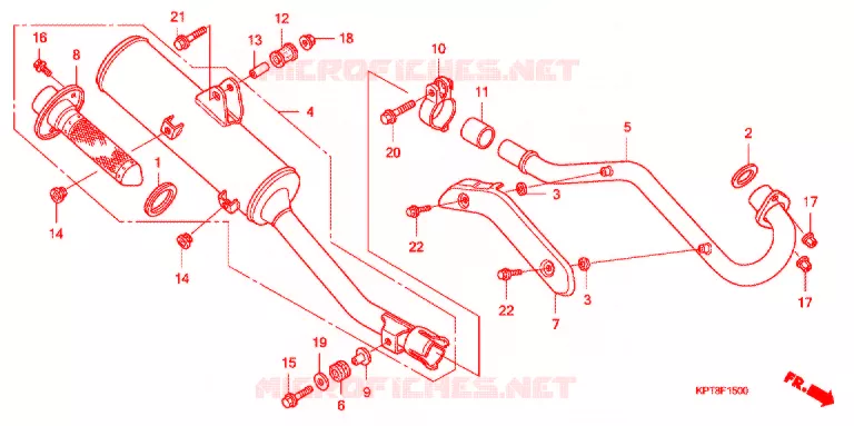 SILENCIEUX D'ECHAPPEMENT Honda MOTO 150 CRF 2016  CRF150FF