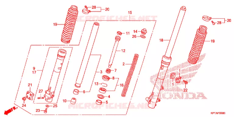 FOURCHE Honda MOTO 150 CRF 2016  CRF150FG