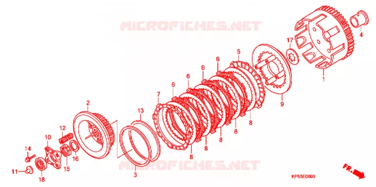 EMBRAYAGE Honda MOTO 230 CRF 2007  CRF230F7