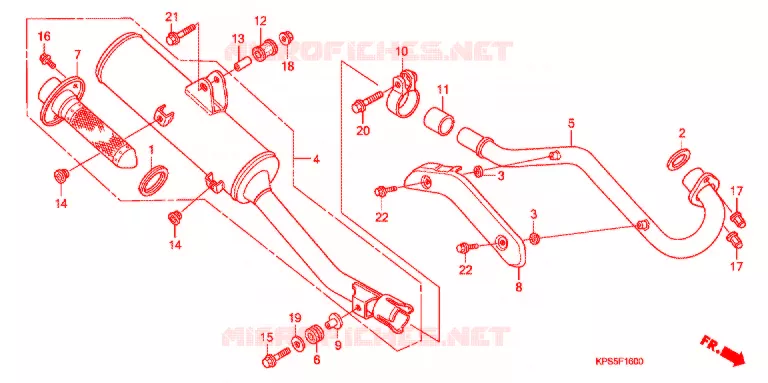 SILENCIEUX D'ECHAPPEMENT Honda MOTO 230 CRF 2010  CRF230F8