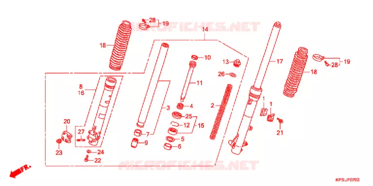 FOURCHE Honda MOTO 230 CRF 2012  CRF230FC