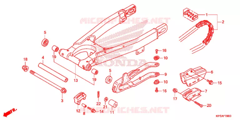 BRAS OSCILLANT - CHAINE Honda MOTO 230 CRF 2013  CRF230FD