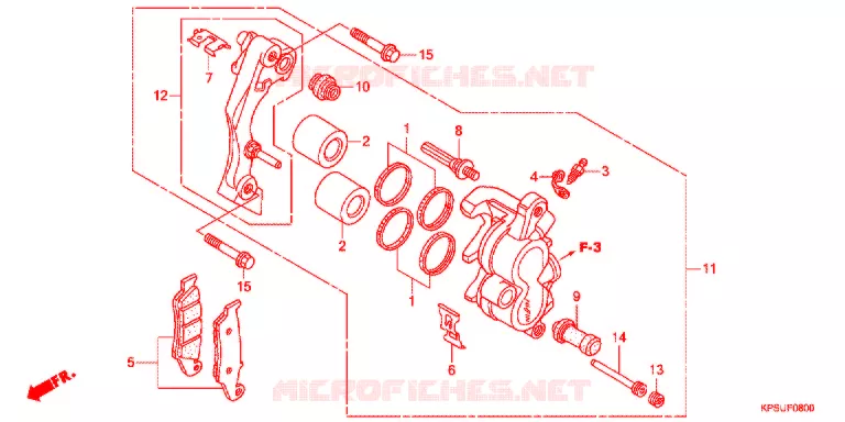 ETRIER DE FREIN AVANT Honda MOTO 230 CRF 2013  CRF230FD