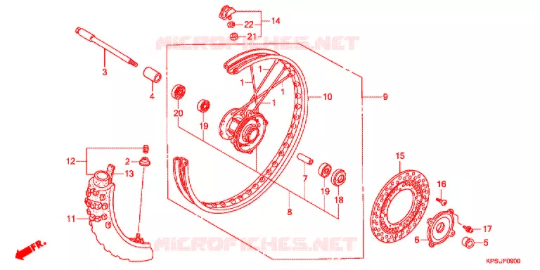 ROUE AVANT Honda MOTO 230 CRF 2013  CRF230FD