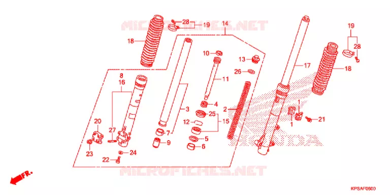 FOURCHE Honda MOTO 230 CRF 2014  CRF230FE