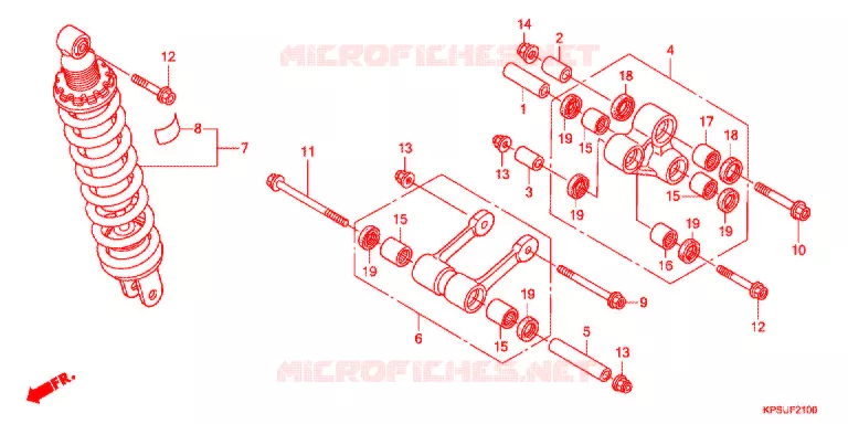 AMORTISSEUR ARRIERE Honda MOTO 230 CRF 2014  CRF230FE