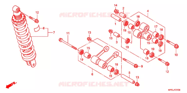 AMORTISSEUR ARRIERE Honda MOTO 230 CRF 2017  CRF230FF
