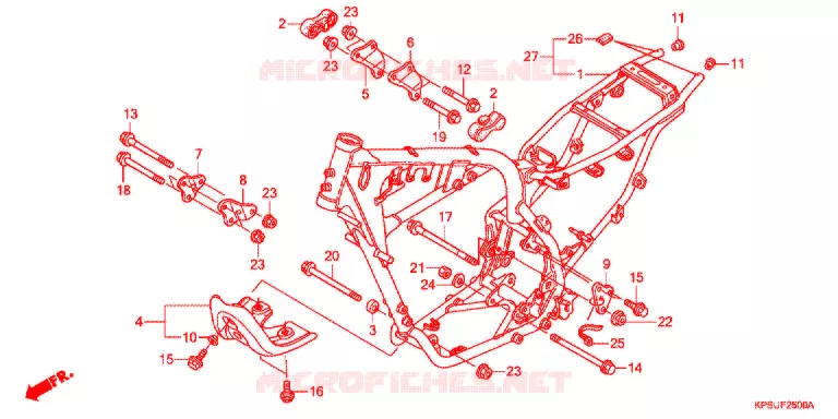 CADRE Honda MOTO 230 CRF 2017  CRF230FF