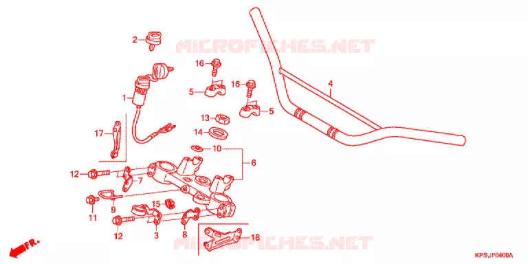 GUIDON - TE DE FOURCHE Honda MOTO 230 CRF 2021  CRF230FF