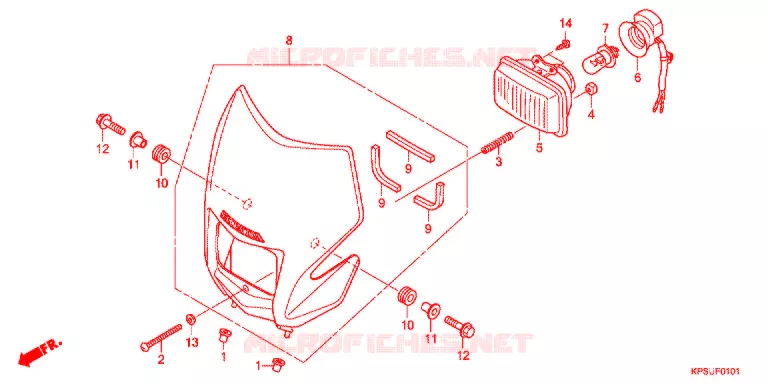 PHARE (CRF230FF) Honda MOTO 230 CRF 2020  CRF230FF