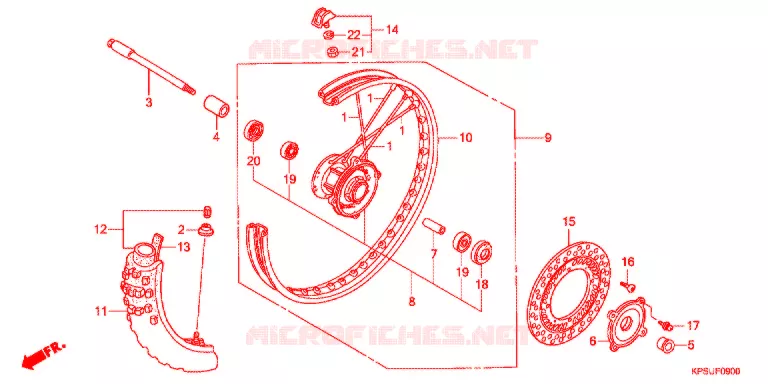 ROUE AVANT Honda MOTO 230 CRF 2016  CRF230FF