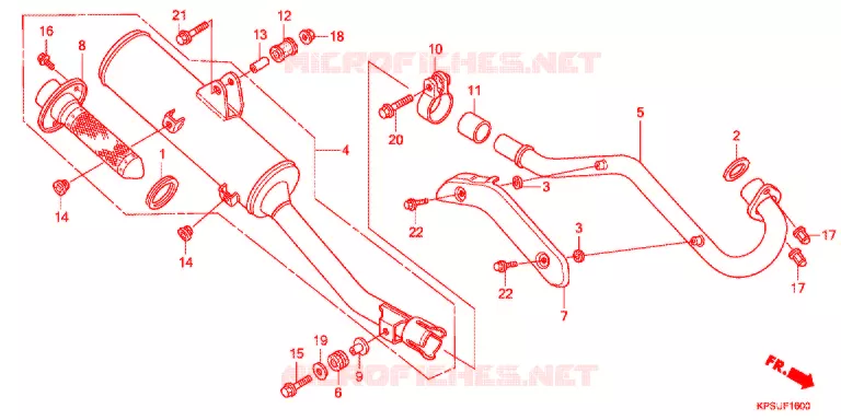 SILENCIEUX D'ECHAPPEMENT Honda MOTO 230 CRF 2019  CRF230FF